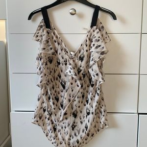 Rebecca Taylor 100 percent silk leopard cami
